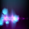 Abstract equalizer background. Blue-purple wave. Royalty Free Stock Photo