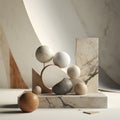 Abstract Equilibrium: Unveiling the Fusion of Varied Shapes and Natural Textures in a Balanced Composition. Generative AI