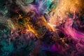 Abstract Ethereal Landscape of Colorful Swirls generative ai