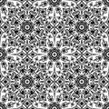 Abstract ethnic black and white background. Seamless pattern.