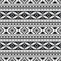 Abstract ethnic geometric background illustration design. Seamless pattern of Aztec tribal. Black and white colors. Royalty Free Stock Photo