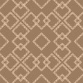 Abstract Ethnic Geometric Decorative Shape Brown Monochrome Seamless Pattern Background Wallpaper Royalty Free Stock Photo
