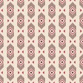 Abstract ethnic geometric pattern. Regularly repeating lines, rhombuses and triangles.