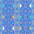 Abstract Ethnic Ornament Decorative Ceramic Tile Seamless Pattern Wallpaper Background Royalty Free Stock Photo