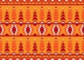 abstract ethnic seamless pattern, geometric shape background, yellow, orange and red colors, design templates for wallpaper, Royalty Free Stock Photo