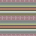 Abstract ethnic seamless pattern, vector illustration, ornamental background. Ornate horizontal multicolor colorful tracery for fa