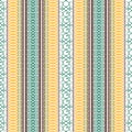 Abstract ethnic seamless pattern, vector illustration, vintage ornamental background. Ornate vertical multicolor colorful tracery