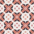 Abstract ethnical floral vector seamless pattern in geometric layout. Modern tribal background for wallpaper, fabric