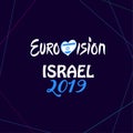 2019 Abstract Eurovision Song Contest International Music festival fireworks Israel Royalty Free Stock Photo