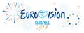 2019 Abstract Eurovision Song Contest International Music festival fireworks Israel Royalty Free Stock Photo