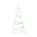 Abstract evergreen tree with lush side branches