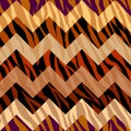 Abstract brown animal exotic pattern in patchwork style. Royalty Free Stock Photo