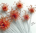 Abstract exploding fireworks with red and gold particles on a happy new year greeting card