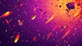 Abstract exploding fragments creating dynamic neon background Royalty Free Stock Photo
