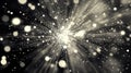 Abstract exploding light particles creating a starburst effect Royalty Free Stock Photo