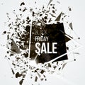 Abstract explosion background. Black friday poster. Card template. Big sale.