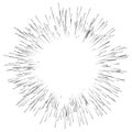 Abstract explosion, bursting effect, radial, radiating edgy line Royalty Free Stock Photo