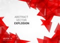 Abstract explosion of colorful particles background. Royalty Free Stock Photo