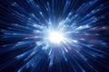 Abstract explosion illustration star black blue light background glowing energy background space Royalty Free Stock Photo