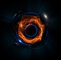 Abstract explosion lines equalizer pattern circle shape. Royalty Free Stock Photo