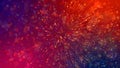 Abstract explosion of multicolored shiny particles or light rays like laser show. 3d render abstract background with