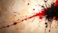 Abstract explosion of red and black paint splatters on a textured background splash Royalty Free Stock Photo