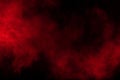 Abstract explosion of red powder on black background Royalty Free Stock Photo