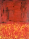 Abstract Expressionist painting in Red