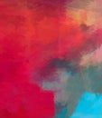 Multicolored Expressionism Abstract Background in Red, Yellow, Green and Blue colors