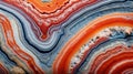 Abstract expressive structure slice mineral stone. Amazing banded crystal cross section as a background. Generative AI.