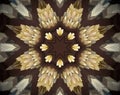 Abstract extruded mandala 3D illustration