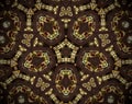 Abstract extruded mandala 3D illustration