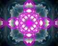 Abstract extruded mandala 3D illustration