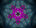 Abstract extruded mandala flower of life