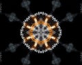 Abstract extruded mandala 8 sided star