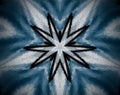 Abstract extruded mandala 10 sided star Royalty Free Stock Photo