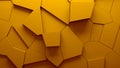 abstract extruded voronoi blocks background minimal orange clean corporate wall 3d geometric surface illustration polygonal