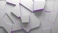 abstract extruded voronoi blocks background minimal purple clean corporate wall 3d geometric surface illustration polygonal