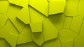 abstract extruded voronoi blocks background minimal yellow clean corporate wall 3d geometric surface illustration polygonal