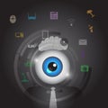 Abstract eye business icon