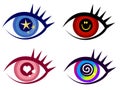 Abstract Eye Clip Art Icons