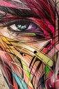 Abstract eye and face graffiti Royalty Free Stock Photo