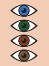 An abstract eye icon