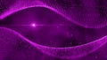 Abstract Eye Purple Digital Space Blurry Focus Twisted Dotted Lines On Top And Bottom With Cloudy Hazy Sparkle Dust Light Flare Royalty Free Stock Photo