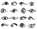 Abstract eye symbol set Royalty Free Stock Photo