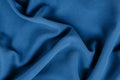 Abstract fabric texture in blue. Trend shade. View from above. Copy space