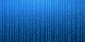 Abstract falling digits. Digital data technology concept. Blue futuristic cyberspace. Vector illustration