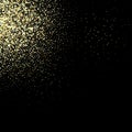 Abstract falling golden lights. Magic gold dust and glare. Festive Christmas background. Royalty Free Stock Photo