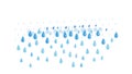Abstract Falling Raindrops: Serene Weather Element Vector Design, vector design Generative AI Royalty Free Stock Photo