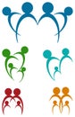 Abstract family logo set